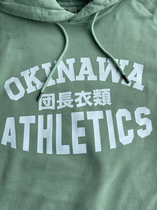 Unisex Stonewashed Green Okinawa Athletics Hoody