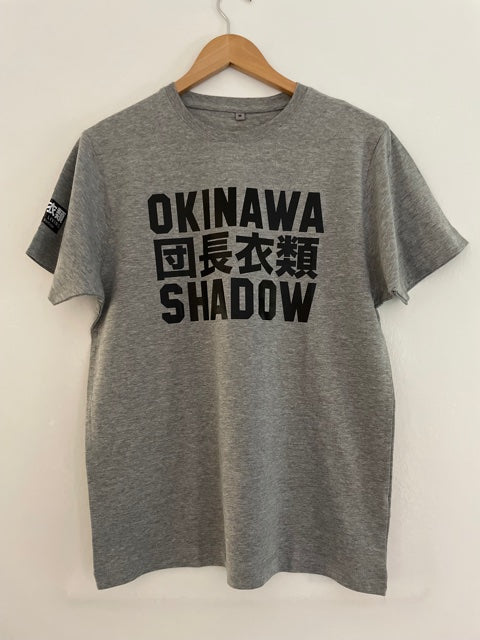 Okinawa Shadow logo Grey Marl Unisex Tee Shirt