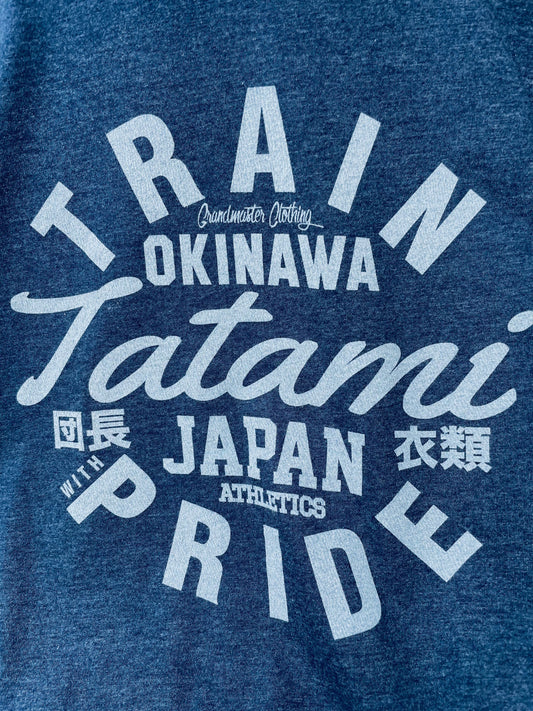 Tatami Train with pride Navy Marl Raglan slv Crew Sweatshirt