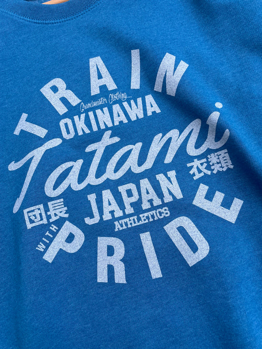 Tatami Train with pride Blue Marl Raglan slvCrew Sweatshirt