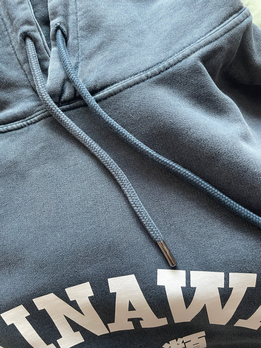 Unisex Stonewashed blue Okinawa Athletics Hoody
