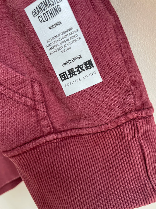 Unisex Stonewashed Burgundy Okinawa Athletics Hoody