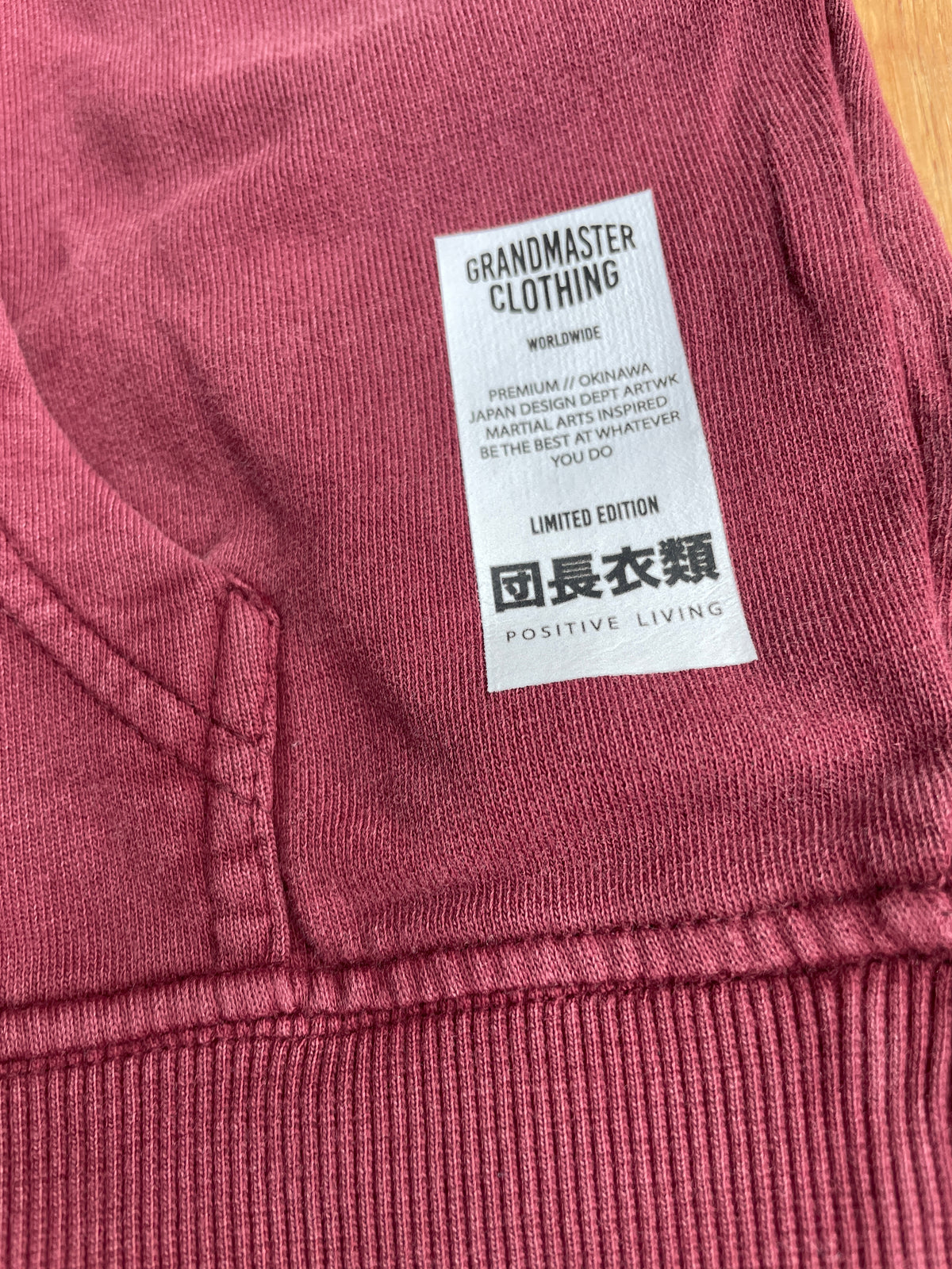 Unisex Stonewashed Burgundy Okinawa Athletics Hoody