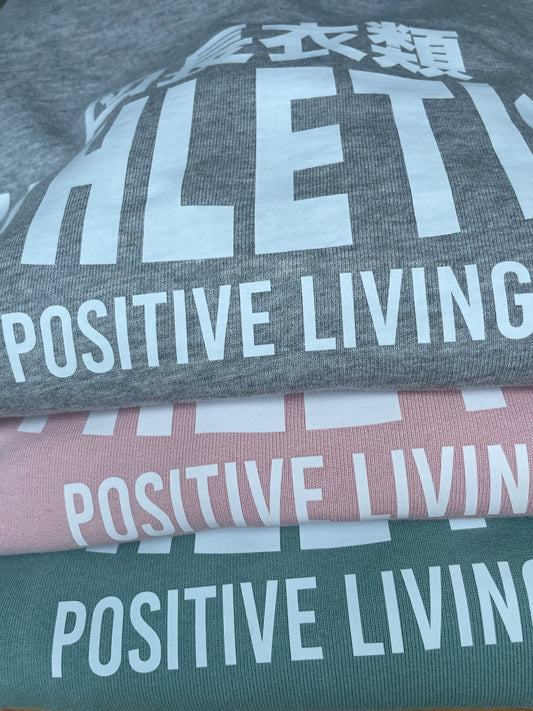 Ladies washed washed pink Athletics positive living Crew Sweat