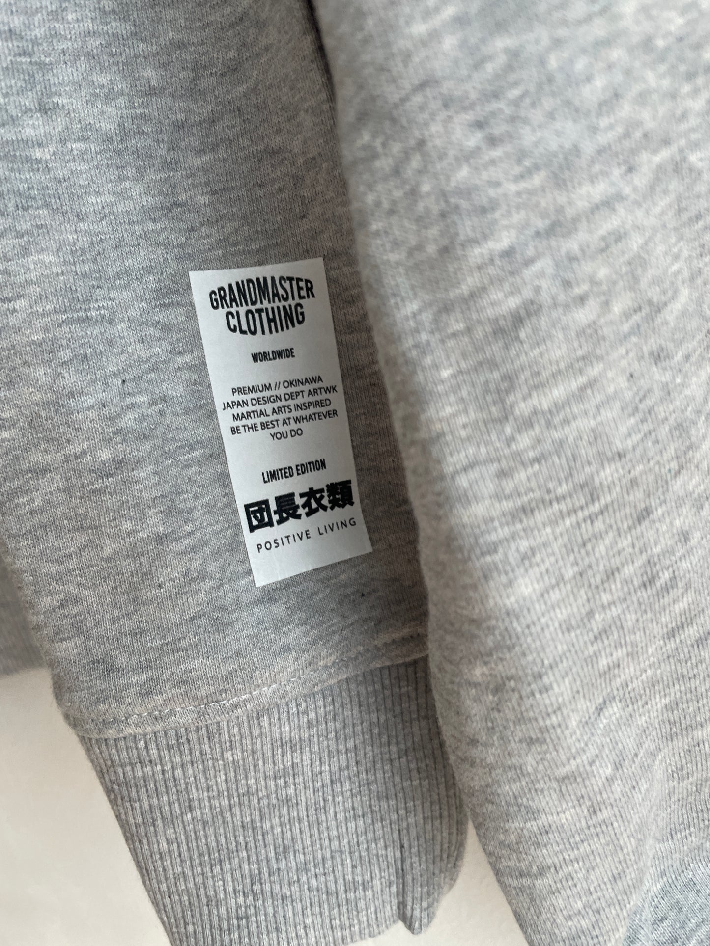 Ladies washed Grey Marl Athletics positive living Crew Sweat