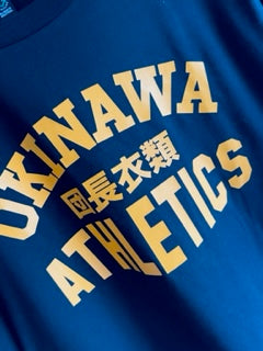 Okinawa Athletics black T yellow print