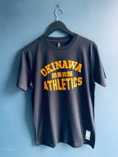 Okinawa Athletics black T yellow print