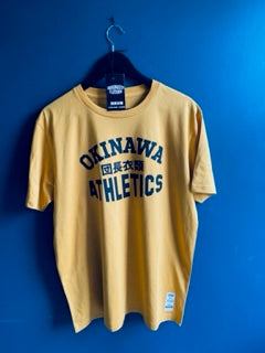 Okinawa Athletics Yellow T Black print