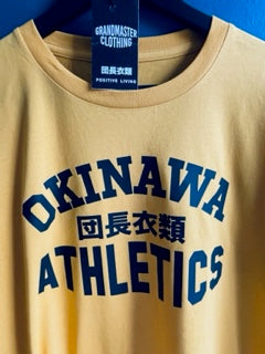 Okinawa Athletics Yellow T Black print