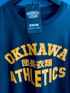 Okinawa Athletics black T yellow print