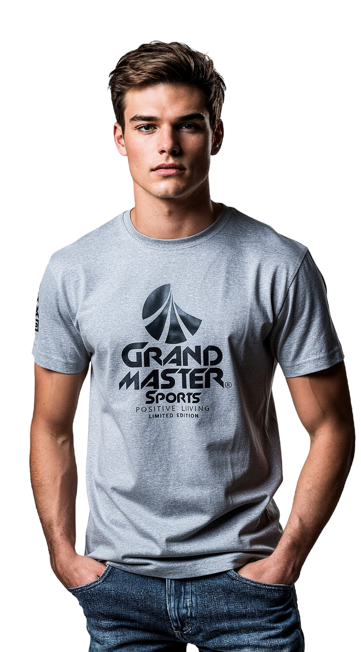 GM Icon logo Grey Marl Unisex Tee Shirt