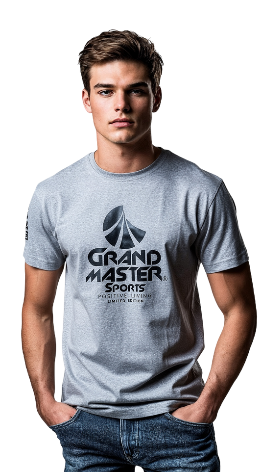 GM Icon logo Grey Marl Unisex Tee Shirt