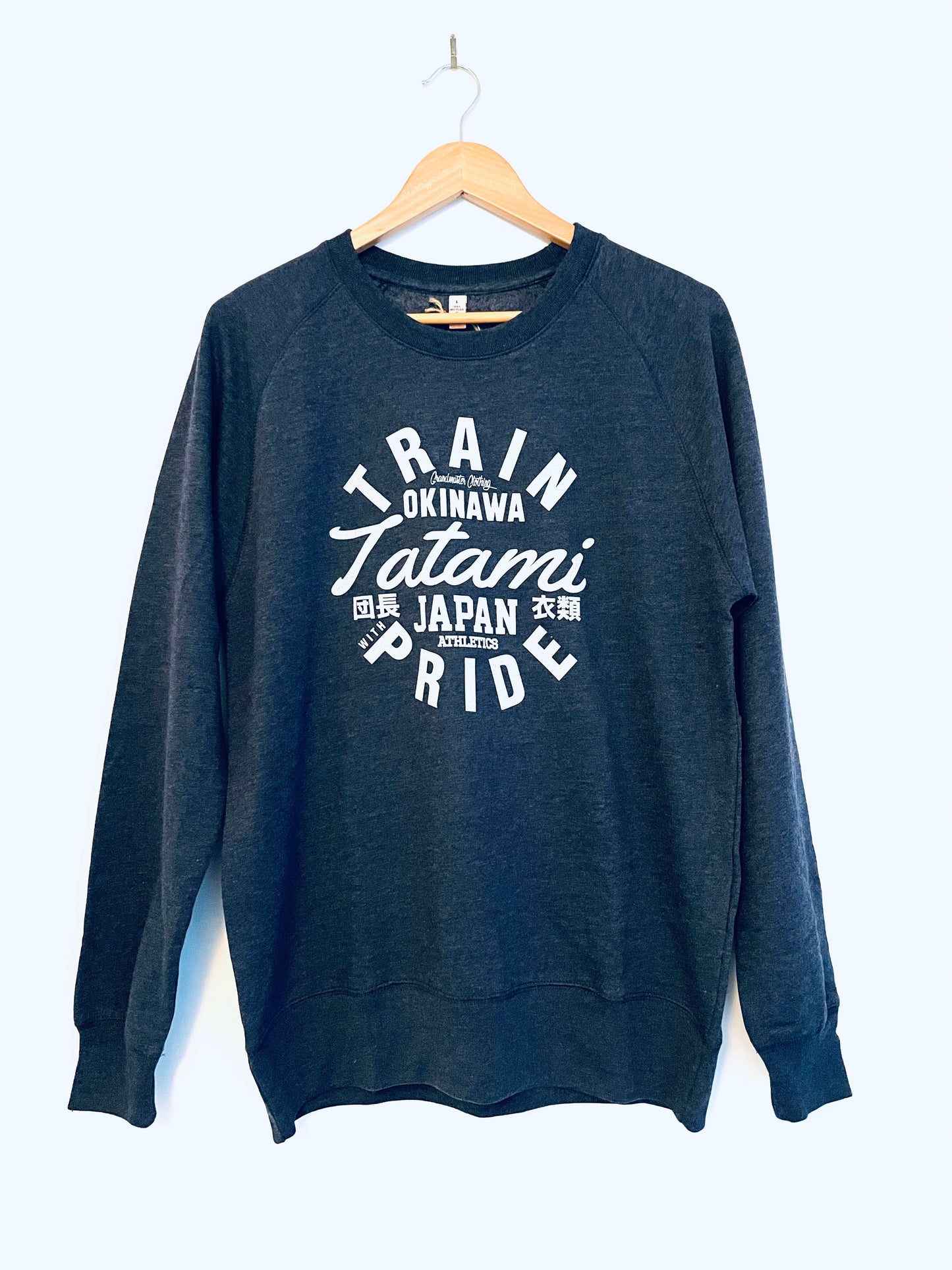 Tatami Train with pride Navy Marl Raglan slv Crew Sweatshirt