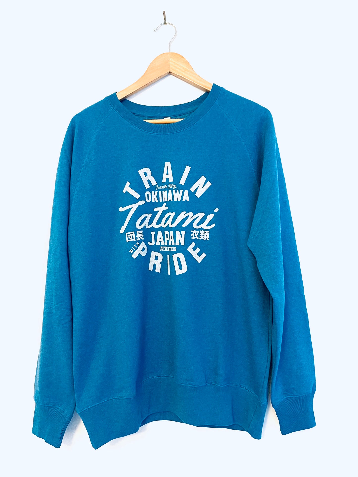 Tatami Train with pride Blue Marl Raglan slvCrew Sweatshirt